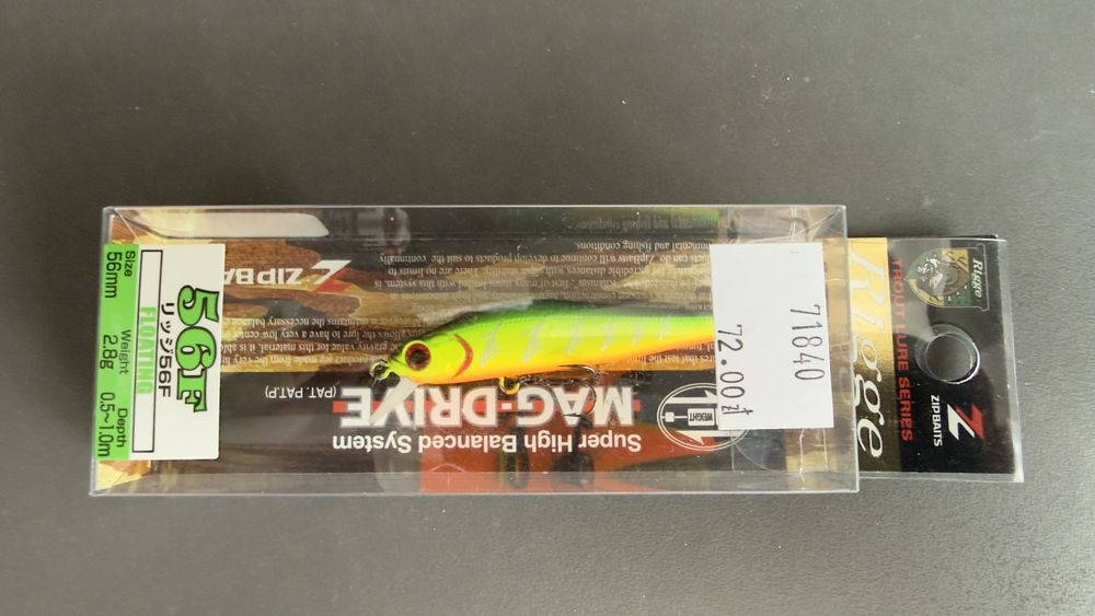 Оригинальные воблеры ZipBaits Rigge 56F