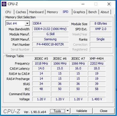 G.skill Trident Z RGB 16GB (2x8GB) DDR4 4400MHz CL 18 19 19 39