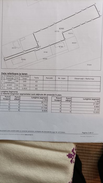 Vand, schimb teren intravilan cu intrarea din DN7c Trasfagarasan