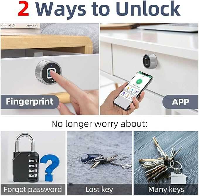 Bluetooth Биометрична ключалка за шкаф с пръстови отпечатъци eLinkSmar