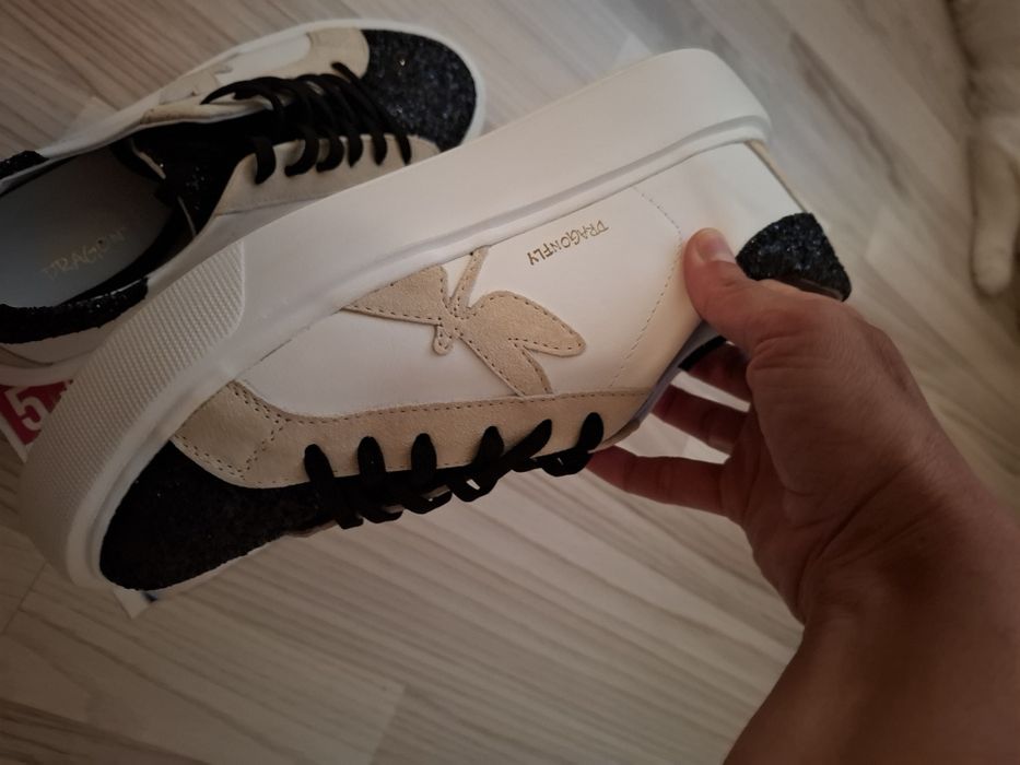 Кецове с брокат Dragonfly,естествена кожа, нови