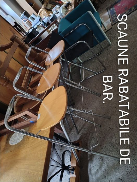 Scaune bar și scaune lemn masiv