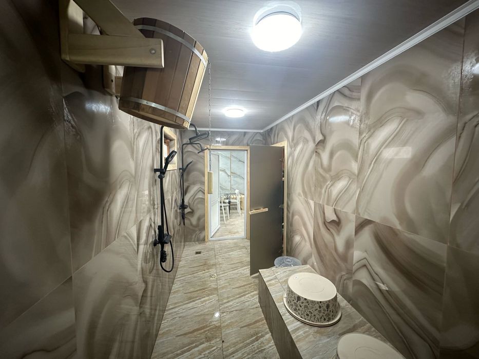 Баня с  Бассейном на  дровах