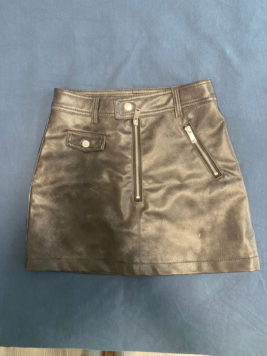 Кожена пола H&M изкуствена кожа + подарък харнес колан