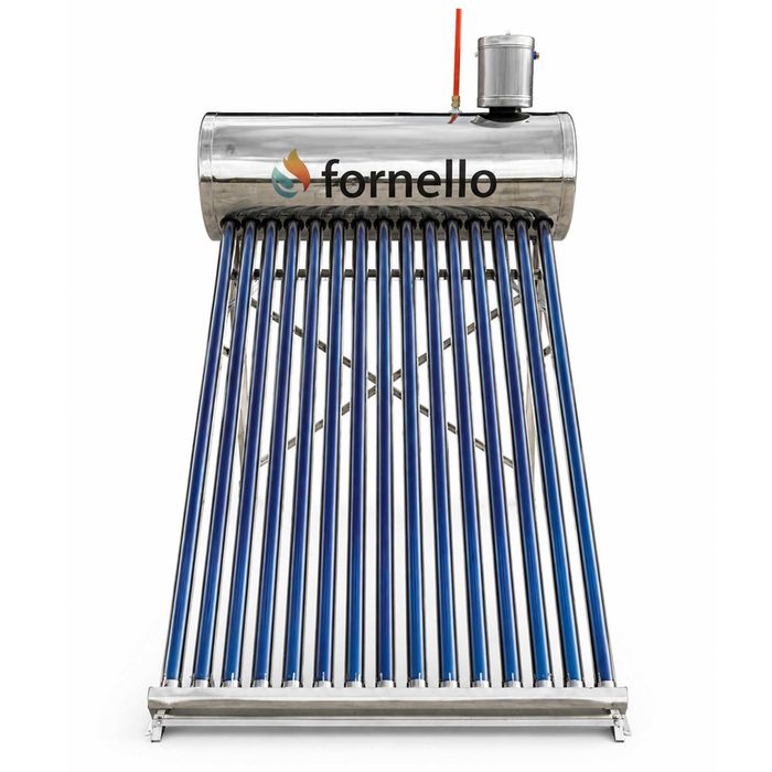Panou solar nepresurizat Fornello, rezervor inox 122 litri, 15 tuburi