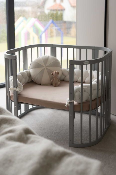 Кошара за Бебе, Детско Легло Смарт 5в1 и Матрак - Цвят Бяла