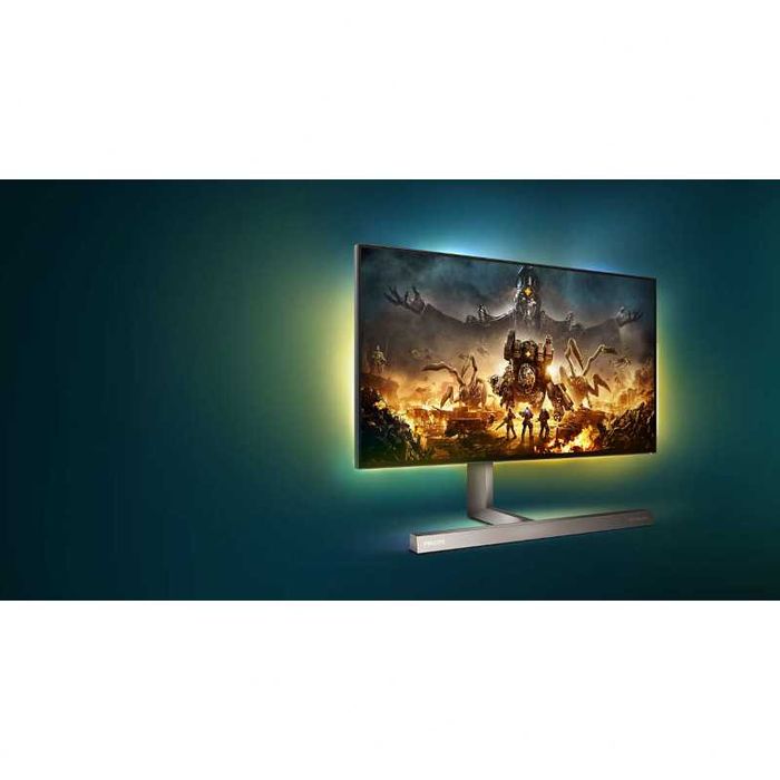 Monitor 4K LED Philips Gaming 279M1RV 27 inch UHD IPS 1 ms 144 Hz USB-C HDR G-Sync Compatible Ambiglow
