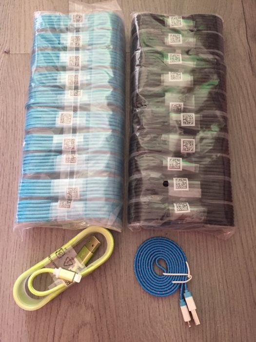 Cablu cu fir textil iphone 5/5S/SE/6/6S/6 plus /7 Nou!