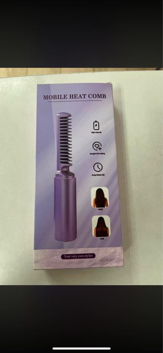 Безжичен термо гребен за изправяне на коса (Mobile Heat Comb)