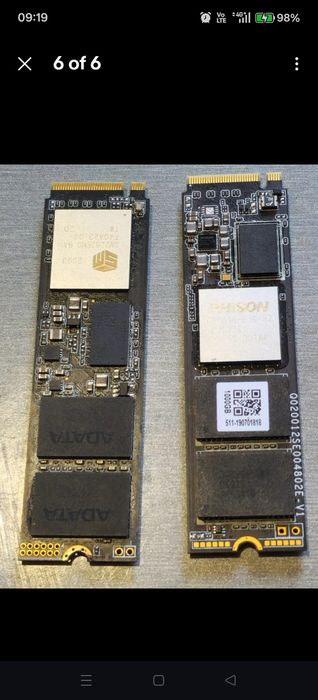 Ssd nvme 1tb, 2 bucăți defecte Adata și Aorus