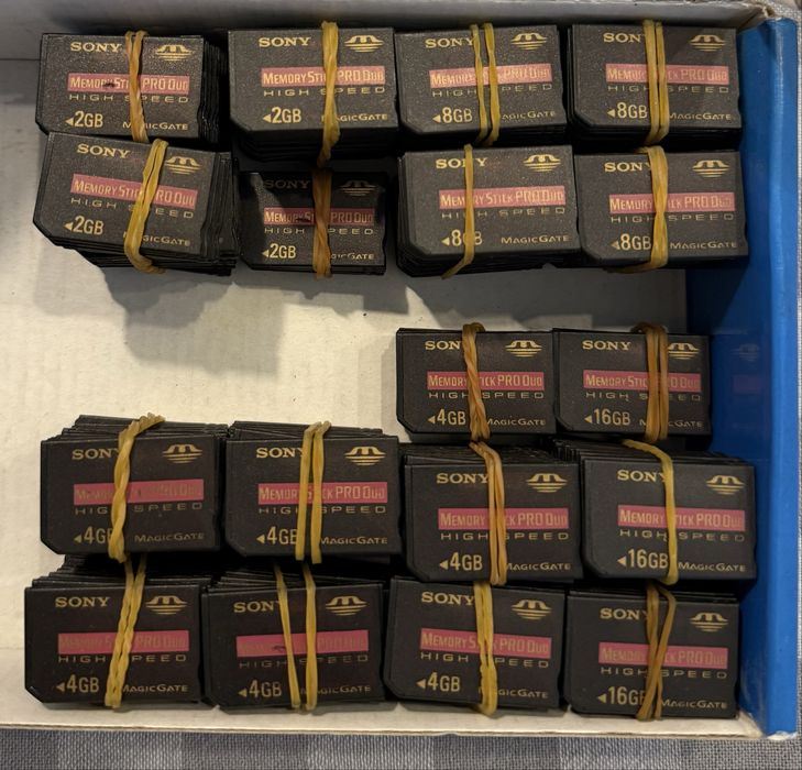 Sony memory stick pro duo 2/4/8/16 gb