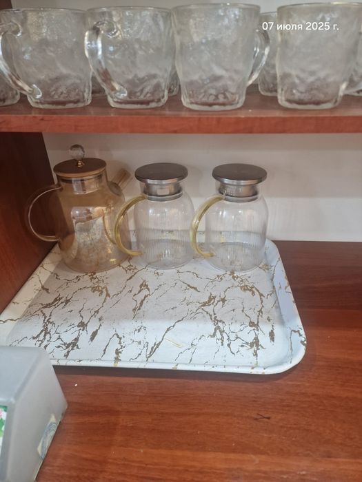 Стеклянные заварочные чайники и кувшины для кафе, столовых и тд.