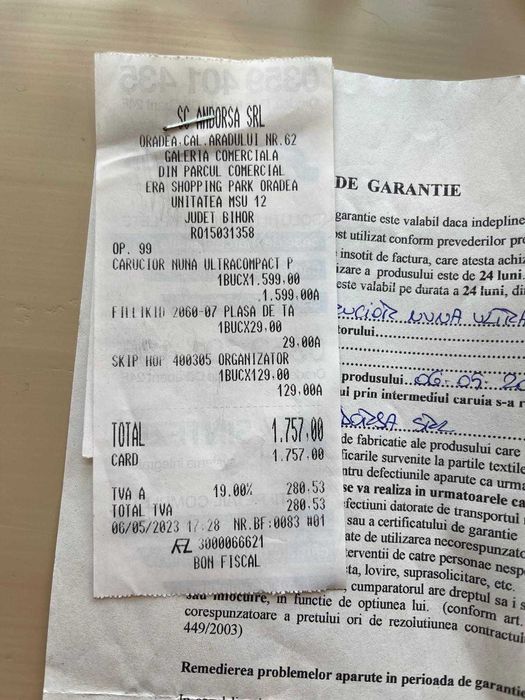 Cărucior pentru copii Nuna ca nouă