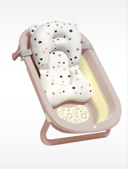 Cadita pliabila  roz cu galben