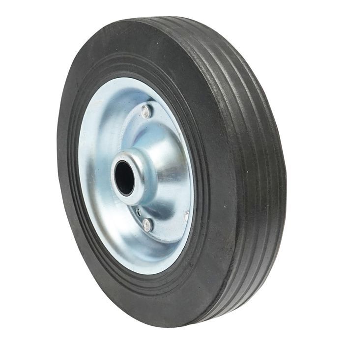Roata de cauciuc 200X50mm cu janta metalica pentru roata de sprijin remorca prindere pe ax fi20mm
