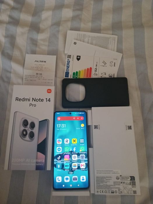 Redmi Note 14 Pro 256GB / 16GB RAM – Ca Nou, Garanție Altex, Baterie 100% – Piatra Neamț