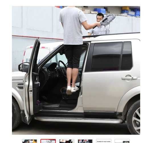 Допълнителна степенка за врата на кола, джип, бус, сгъваема, сива 8бр.