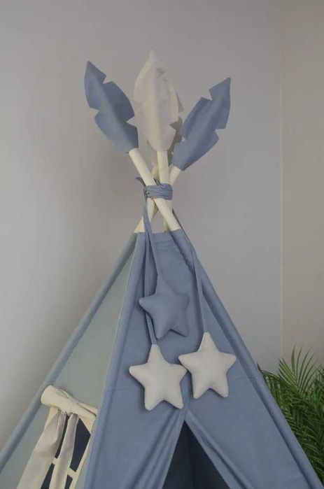 Вигвам детский с ковриком LiliKids Стальной