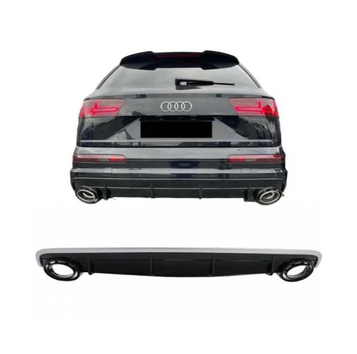 Дифузьор Audi RSQ7 16-19 задната броня Q7 ауспух спойлер SQ7 rs sline