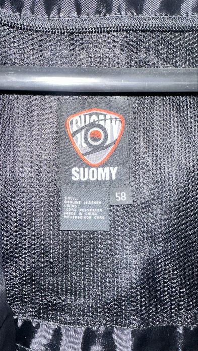 Geacă Moto SUOMY de Piele Racing marime 58 si Pantaloni Piele