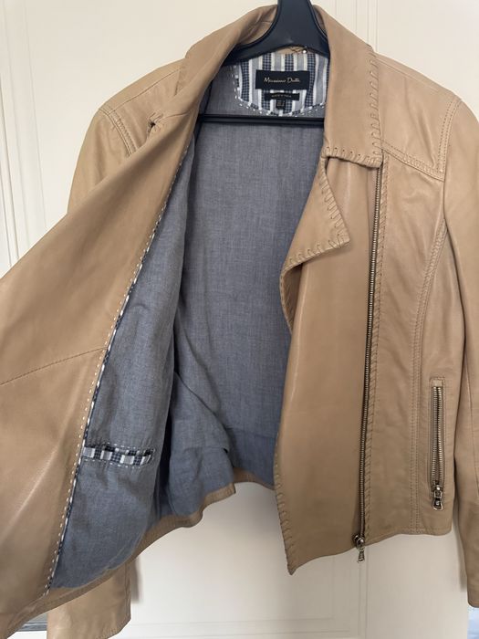 Кожаная куртка massimo dutti
