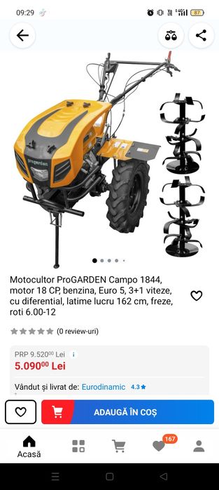 Motocultor Prograden Campo 1844, 18 cai și diferențial