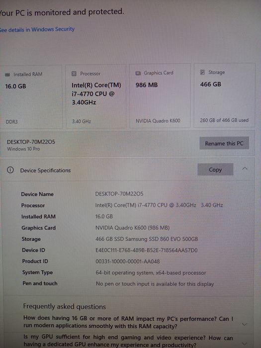 Dell T1700 sff workstation