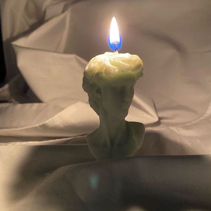 Свечка " Давид", "bubble cube" интерьерная из соевого воска