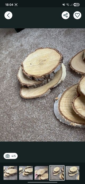 Rondelele de lemn pentru lucrări creative.