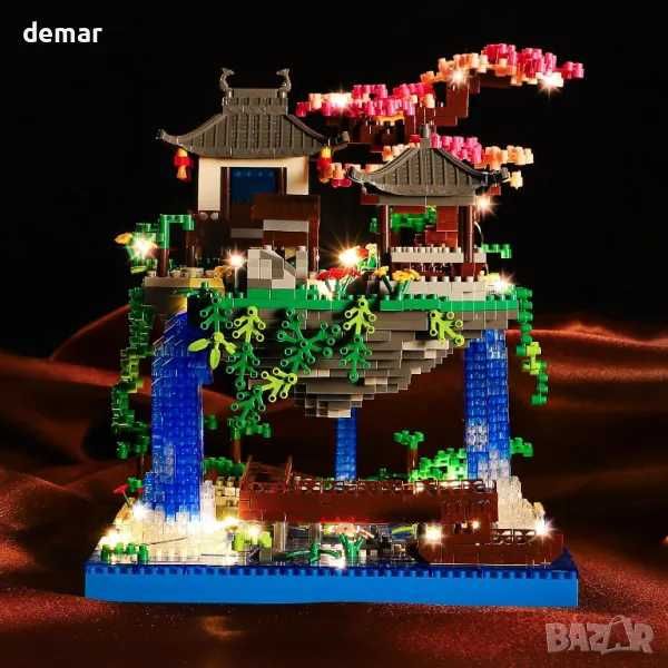 CAXIMSY Строителен комплект Мини японска къща с череша, 3300 части