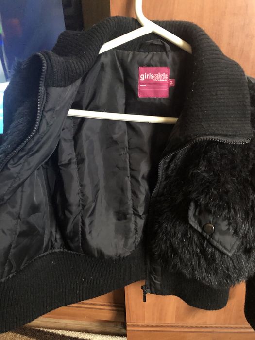 Пухено късо яке за момиче