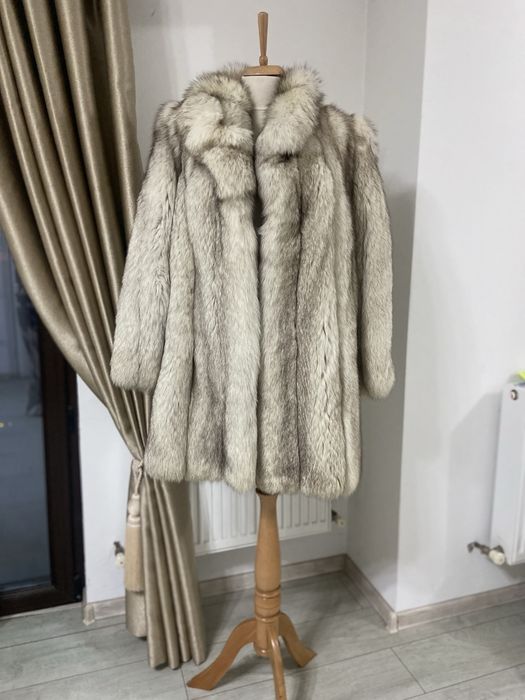 Blana naturala de vulpe argintie