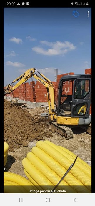 Închiriez mini excavator si bobcat cu picon