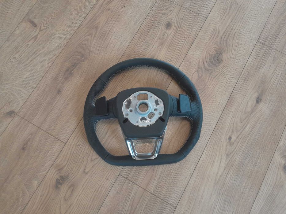 Volan piele tesit audi S Line Q5 Q7 Q8 A5 A6 A7 nou