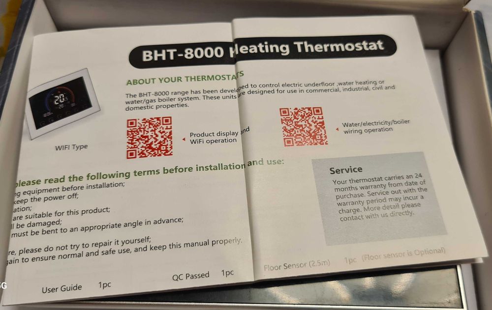 Termostat centrala Wi-Fi BHT-8000 Touchscreen, control vocal, Meteo