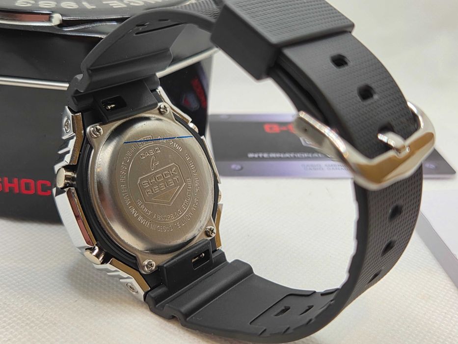 Ceas Sport Barbati Casio g shock GM 2100 Metal Black-PURPLE  Edition .Nou, Garantie 2 ani