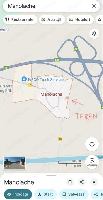 Teren langa Pallady Bucuresti, in sat Manolache - Glina, 7min de metrou, 1000mp la doar 49.000euro!
