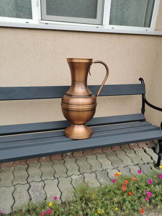 Vaza mare de cupru masiv 60cm.hand nade decor ulcior amfora vintage