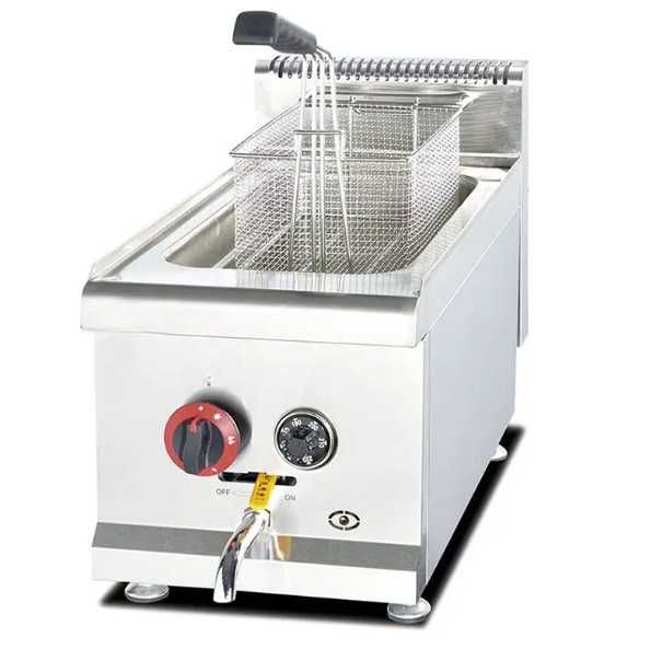 Friteuza alimentare pe gaz LPG(gaz butelie),15L, cu robinet scurgere