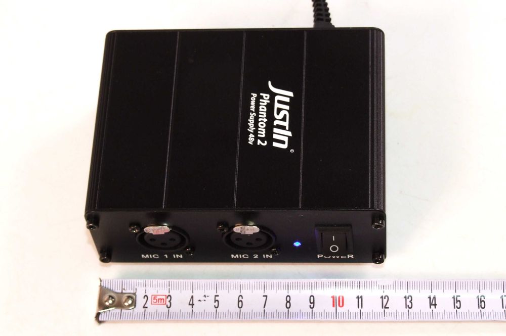 Sursa de alimentare JUSTIN PHANTOM 2 pentru 2 microfoane, 48 V, performantă audio extraordinara, NOU