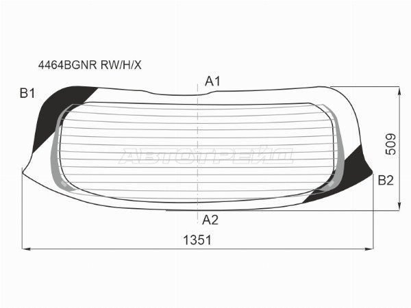 Стекло заднее Цвет зеленый Обогрев    Kia Sportage