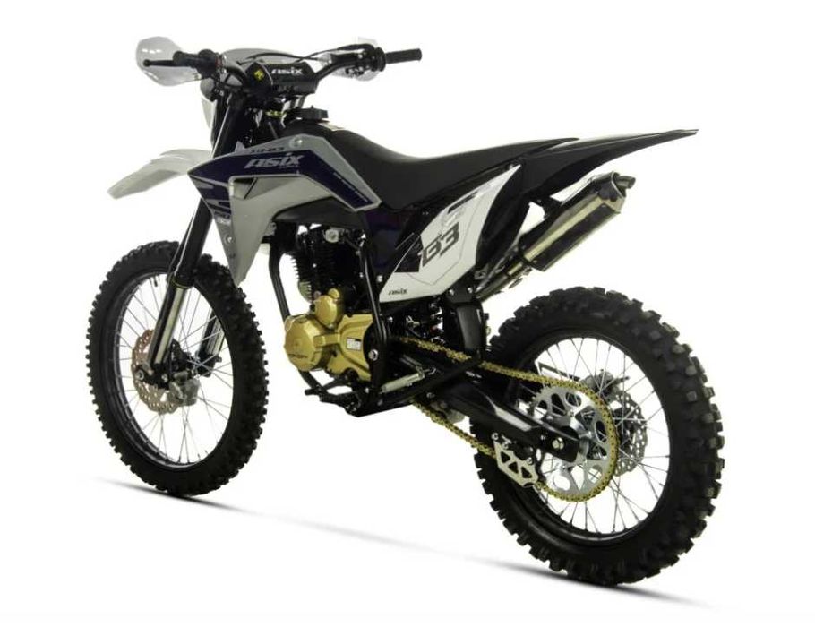 Motocicleta Cross/Enduro Asix XB83 150cc, roti 21/18, gri/albastru,