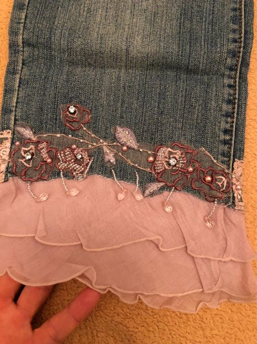 Джинсы бриджи 44