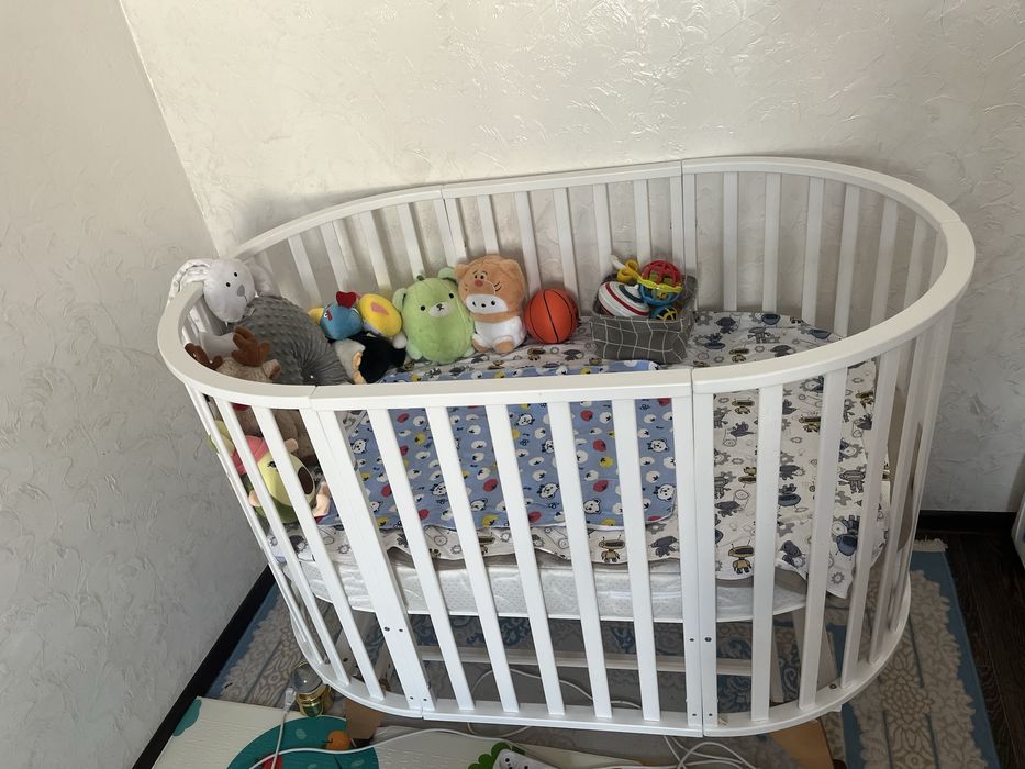 манеж детский белый