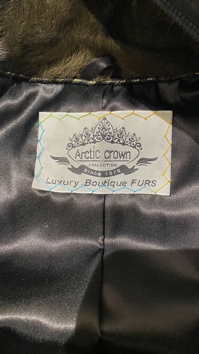 Норковая шуба черный