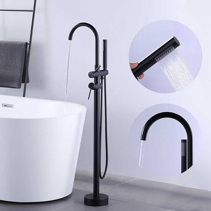 Robinet,Coloana de baie  montat pe podea cu duș de mână pentru cadă