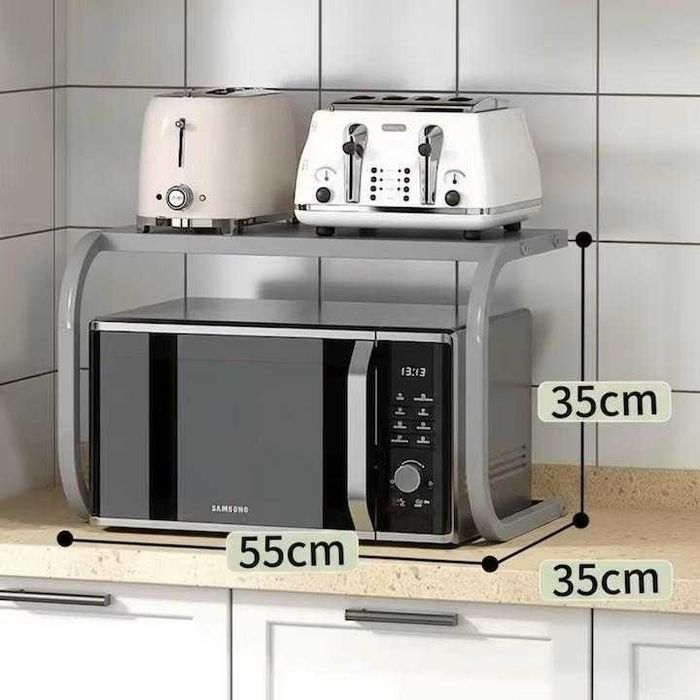 Кухненска етажерка за микровълнова 55×35×35 см – метална, здрава,многофункционална