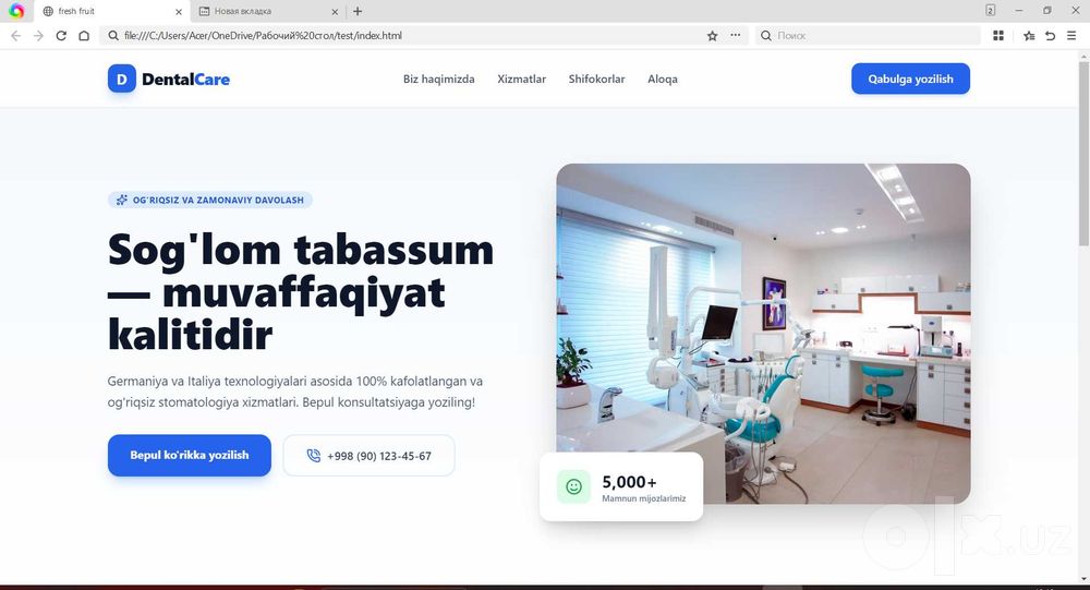 tayyor web sayt sotiladi