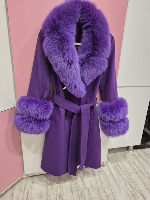 Дамско палто-Кашмир и пух