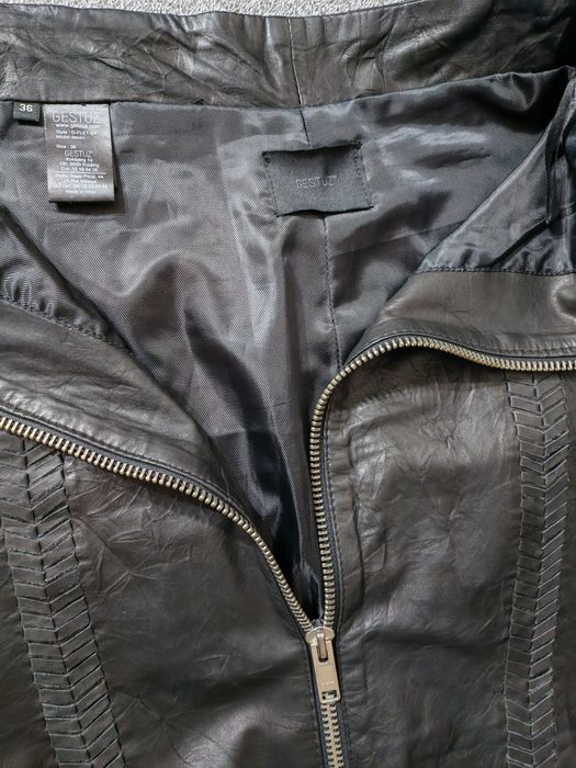 Кожена пола висока талия